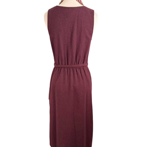 Vintage Sasson Paris Wool Blend Western Belted Wrap Dress Size 4/5 - Picture 6 of 13